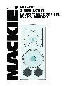 Mackie Speaker SA1530Z owners manual user guide