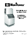 Manitowoc Ice Ice Maker S600M owners manual user guide