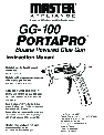 Master Appliance Glue Gun GG-100 owners manual user guide