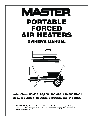 Master Lock Air Conditioner B100CEA owners manual user guide