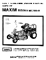 Maxim Lawn Mower M3011BE owners manual user guide