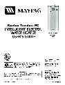 Maytag Water Heater HRE21250PC owners manual user guide
