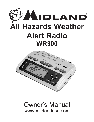 Midland Radio Weather Radio WR300 owners manual user guide
