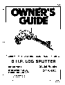 MTD Log Splitter 241-645A owners manual user guide