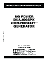 Multiquip Portable Generator DCA-400SPK owners manual user guide
