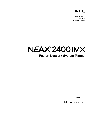 NEC Network Cables NEAX2400 owners manual user guide
