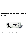 Nikon Projector NP64 owners manual user guide