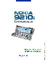 Nokia Cell Phone Accessories 9210i owners manual user guide