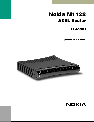 Nokia Network Router M1122 owners manual user guide