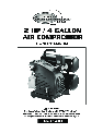 Northern Industrial Tools Air Compressor 2 HP / 4 GALLON AIR COMPRESSOR owners manual user guide
