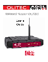 Olitec Network Router RW400G owners manual user guide