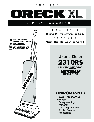 Oreck Vacuum Cleaner 2310RS owners manual user guide