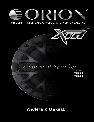 Orion Car Audio Car Speaker XTR52 owners manual user guide