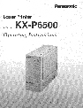 Panasonic Printer KX-P6500 owners manual user guide