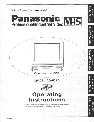 Panasonic TV VCR Combo AG-513F owners manual user guide