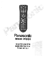 Panasonic Universal Remote RAK-P001 owners manual user guide