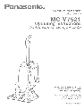 Panasonic Vacuum Cleaner MC-V7521 owners manual user guide