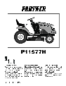 Partner Tech Lawn Mower P11577H owners manual user guide