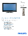 Philips Flat Panel Television 32PFL7562D owners manual user guide