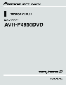 Pioneer Car Video System AVH-P4950DVD owners manual user guide