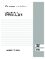 Pioneer DVD Recorder PRV-LX1 owners manual user guide