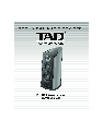 Pioneer Speaker System TAD-R1 owners manual user guide