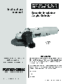 Porter-Cable Grinder 7430 owners manual user guide