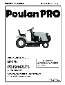 Poulan Lawn Mower PB19H42LTS owners manual user guide