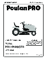 Poulan Lawn Mower PD22PH48STD owners manual user guide