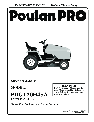 Poulan Lawn Mower PDGT26H48A owners manual user guide