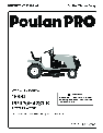 Poulan Lawn Mower PPR20H42STB owners manual user guide
