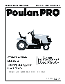 Poulan Lawn Mower PR17H42STE owners manual user guide
