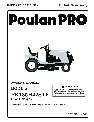 Poulan Lawn Mower PR185H42STE owners manual user guide