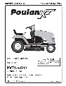Poulan Lawn Mower PXT175G42 owners manual user guide