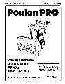 Poulan Snow Blower 421466 owners manual user guide