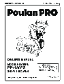 Poulan Snow Blower PP1130ES owners manual user guide