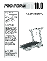 ProForm Treadmill PFTL05050 owners manual user guide