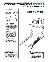 ProForm Treadmill PFTL91330 owners manual user guide