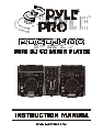 PYLE Audio Music Mixer PDCDJ400 owners manual user guide