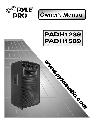 PYLE Audio Speaker PADH1289 owners manual user guide
