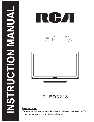 RCA Flat Panel Television RLED3218 owners manual user guide