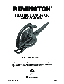 Remington Blower RM193B owners manual user guide