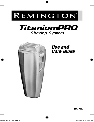Remington Electric Shaver MS-700 owners manual user guide