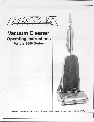 Riccar Vacuum Cleaner 8000 owners manual user guide