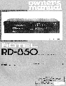 Rotel Cassette Player RD-850 owners manual user guide