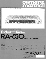 Rotel Stereo Amplifier RA-820B owners manual user guide