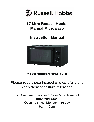 Russell Hobbs Microwave Oven RHM1707B owners manual user guide