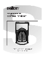 Salton Coffeemaker FC-1180 owners manual user guide