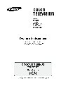 Samsung CRT Television SP54T8c owners manual user guide