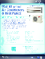 Sanyo Air Conditioner 18KHS72 owners manual user guide